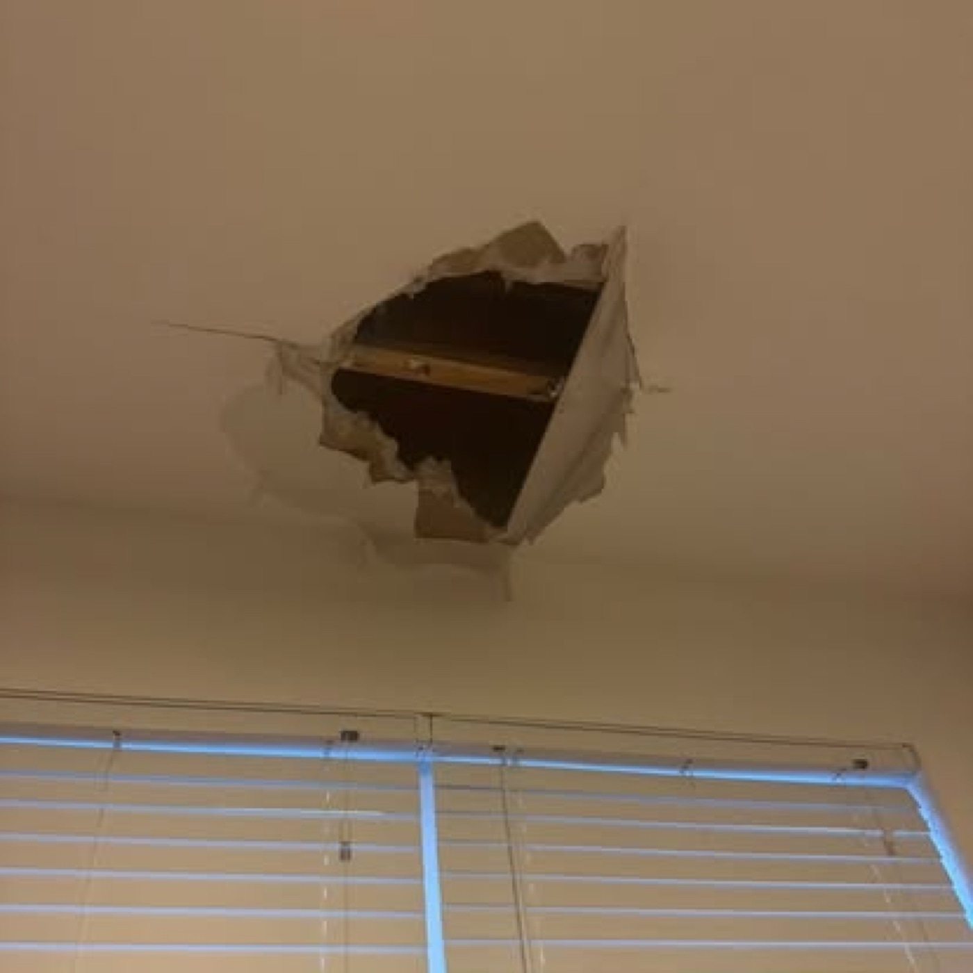 Second view of the ceiling damage